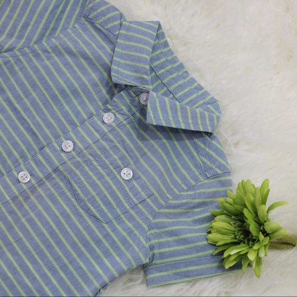 Joe Fresh Other - NWT Joe Fresh Blue/Green Button Down Striped Top